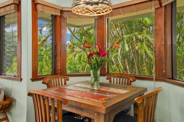 view of dining area