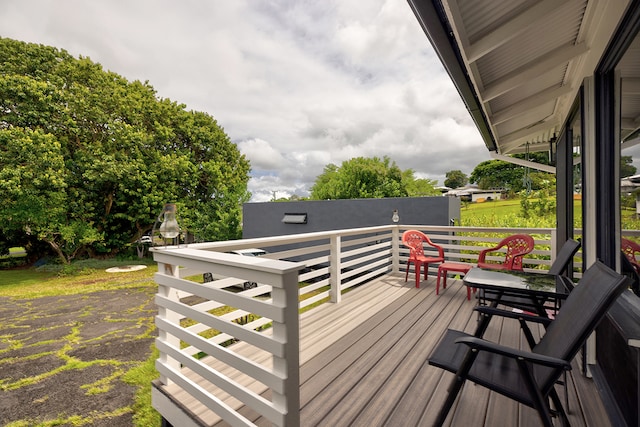 view of wooden terrace