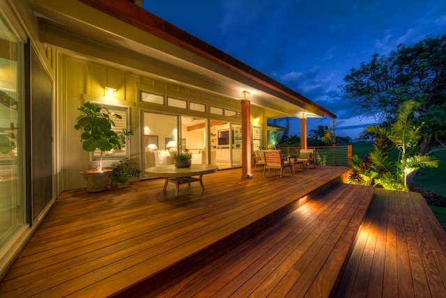 view of wooden terrace