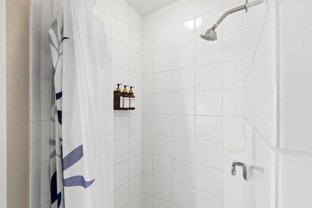 bathroom featuring walk in shower