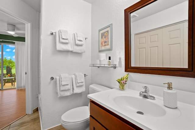 5300 Ka Haku Rd Unit 130, Princeville, HI 96722 - bathroom featuring toilet, vanity, a textured wall, and visible vents