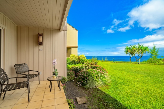 5300 Ka Haku Rd Unit 130, Princeville, HI 96722 - balcony featuring a patio area and a water view