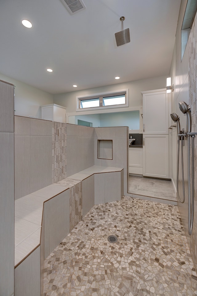 bathroom with walk in shower