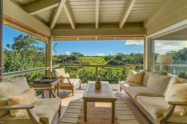 3707 Omao Rd, Koloa, HI 96756 - balcony with outdoor lounge area