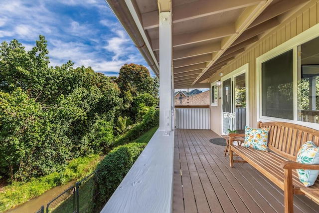 view of wooden terrace