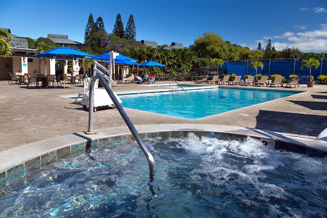 view of pool with a patio area