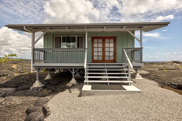 exterior space with a porch