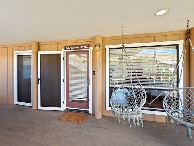 view of doorway to property