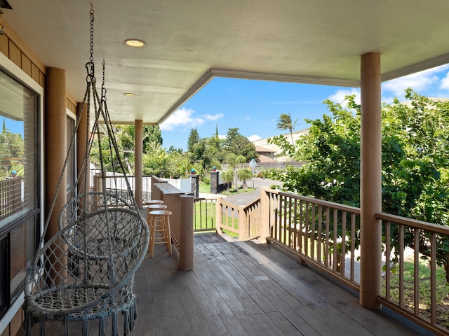 view of wooden terrace