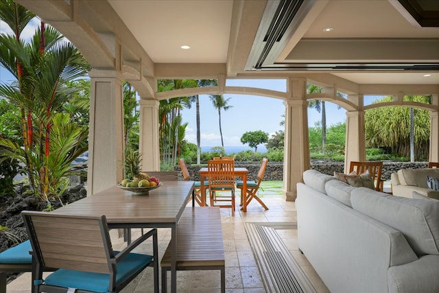 view of patio with an outdoor hangout area