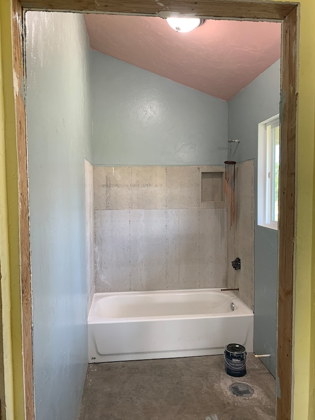 bathroom featuring concrete floors