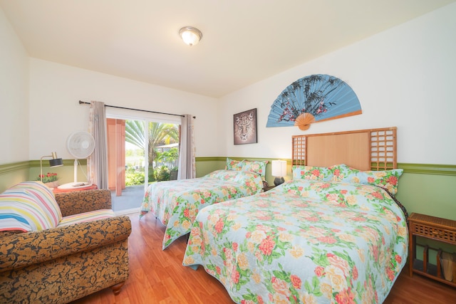 bedroom featuring hardwood / wood-style floors