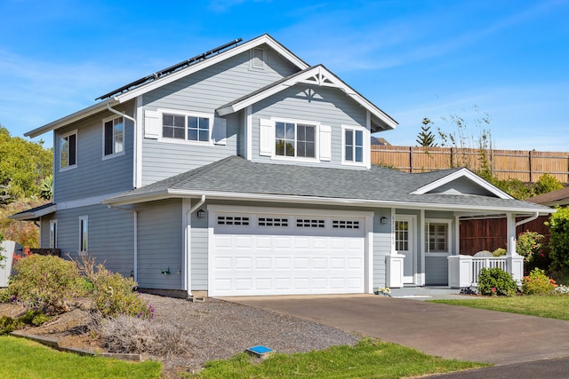 view of front facade featuring a garage