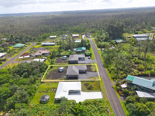 16-2157 Jewel Dr, Pahoa, HI 96778 - aerial view of property's location with a forest and property parcel outlined