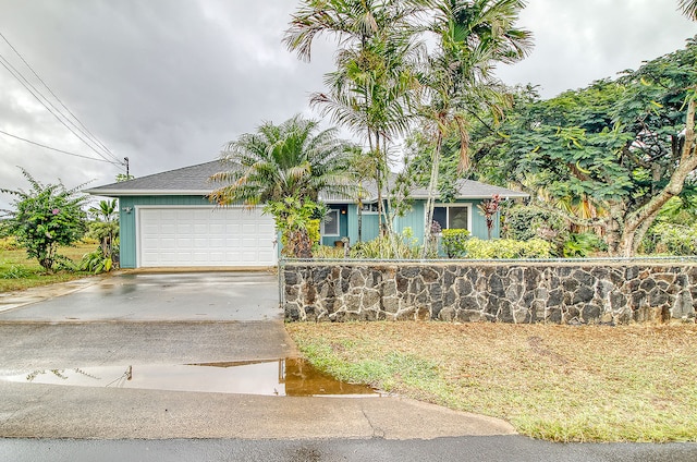 view of front of home featuring a garage