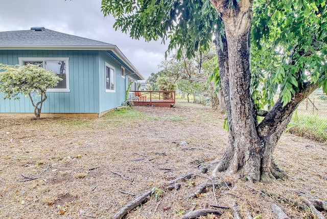 view of yard featuring a deck