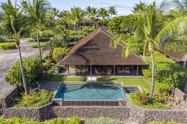 73-4839 Maia Loop Unit 40, Kailua-Kona, HI 96740 - outdoor pool with a patio and outdoor dining area