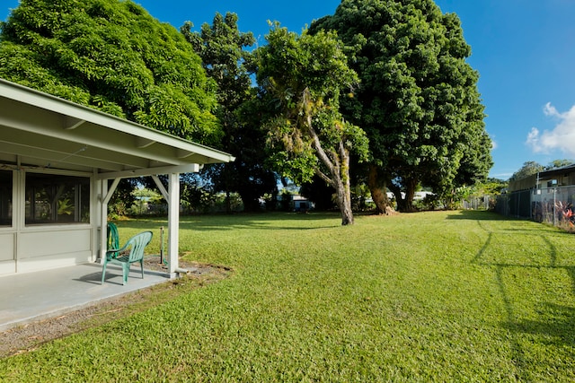 view of yard with a patio