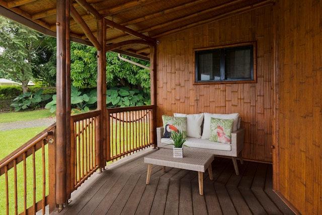 view of wooden terrace