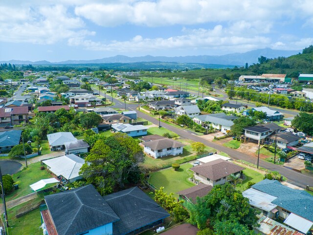 aerial view featuring a mountain view