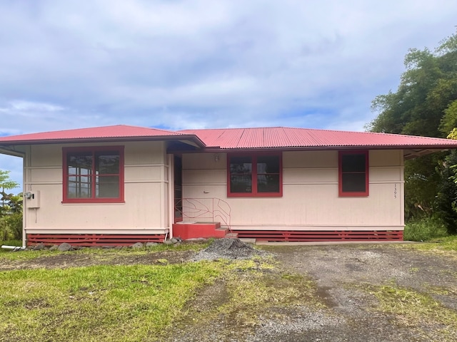 view of front of home