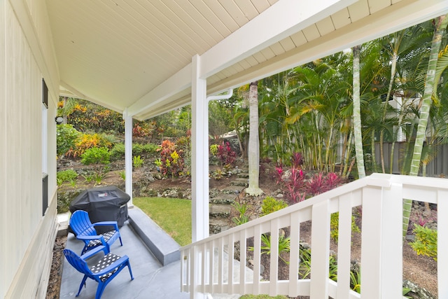 view of patio with grilling area