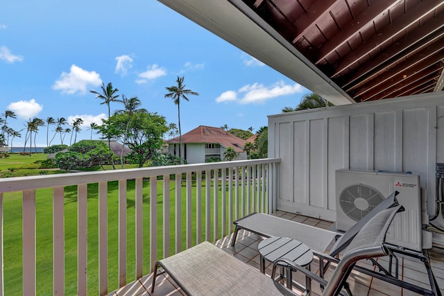 balcony with ac unit