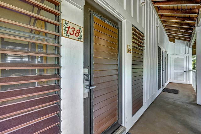 view of doorway to property