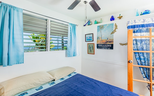 bedroom with ceiling fan