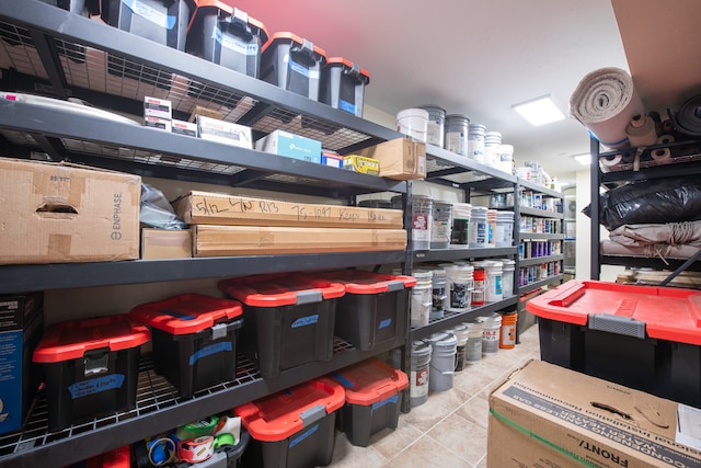 view of storage room