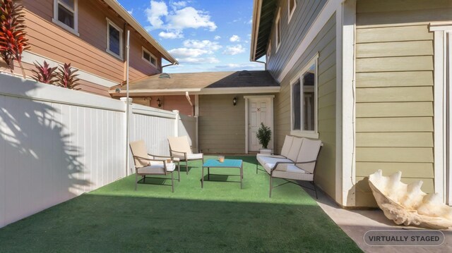 view of patio / terrace with an outdoor hangout area