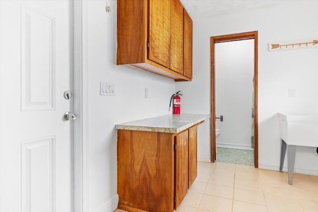 kitchen featuring light tile patterned floors