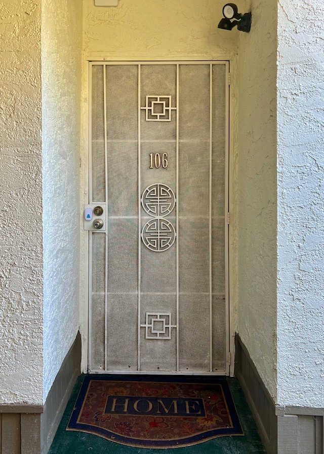 view of doorway to property