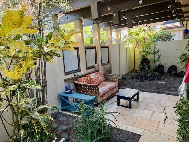 view of patio with an outdoor living space