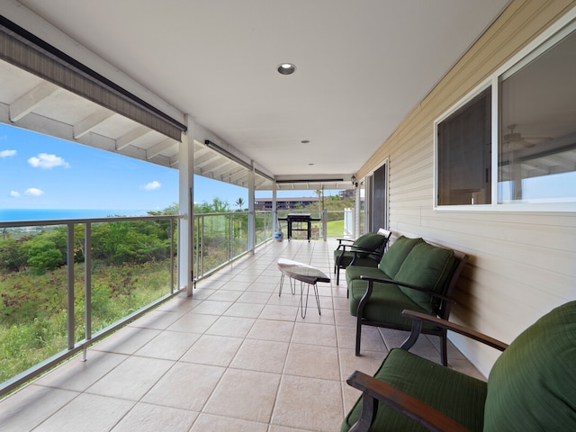 view of patio with a balcony