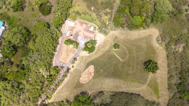 bird's eye view with a rural view