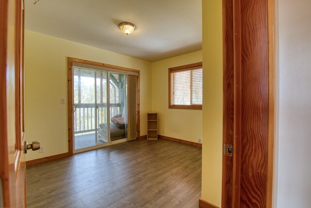 interior space featuring wood-type flooring