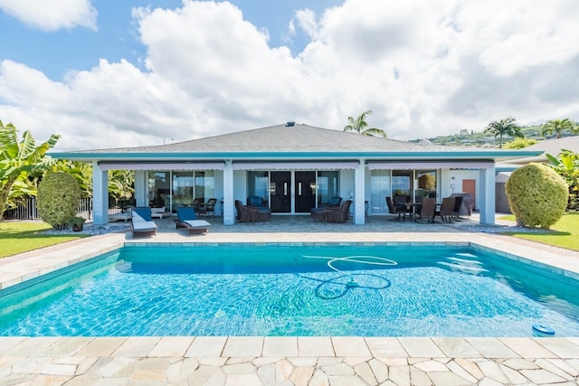 view of pool featuring a patio area