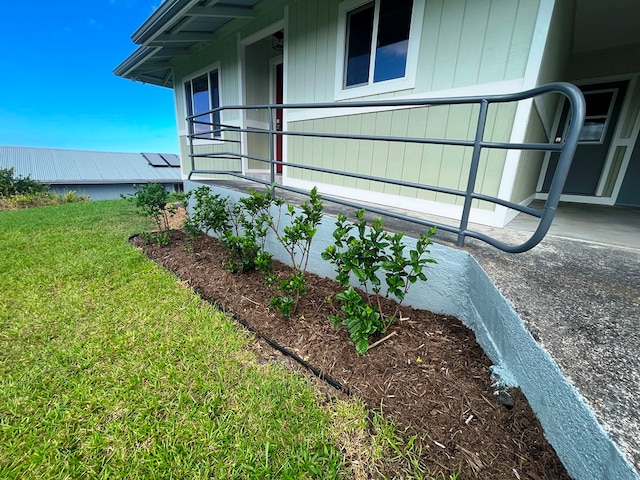 view of home's exterior featuring a lawn