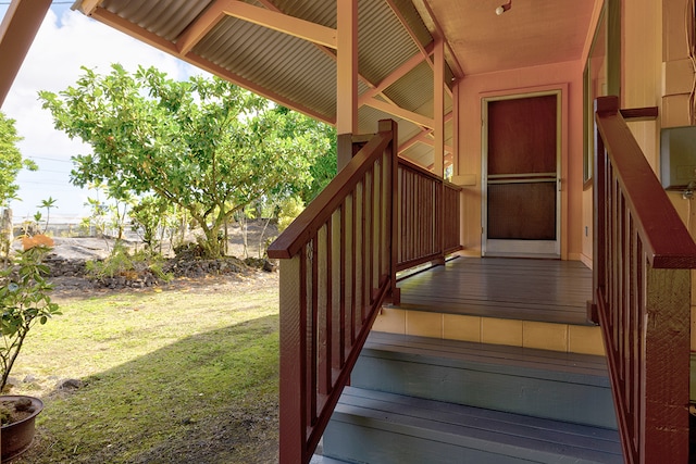 view of stairway