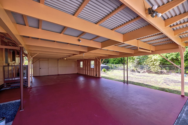 view of patio with a carport