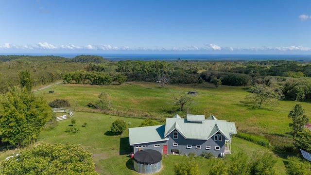 bird's eye view featuring a rural view