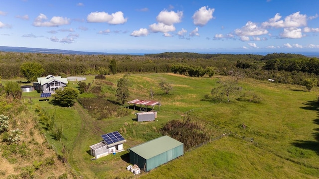 drone / aerial view with a rural view