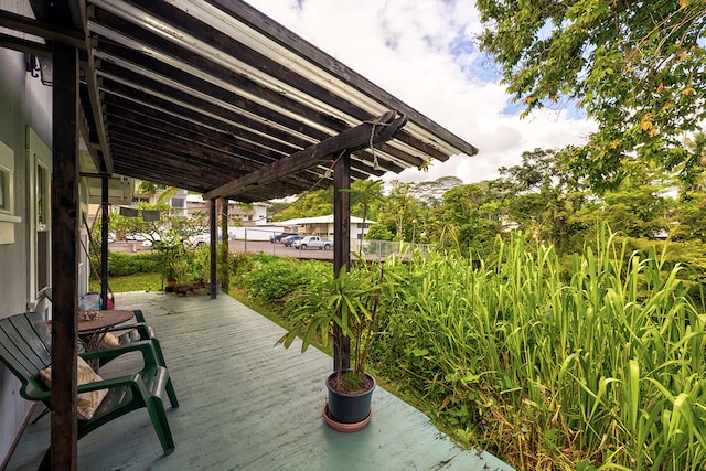 view of wooden terrace