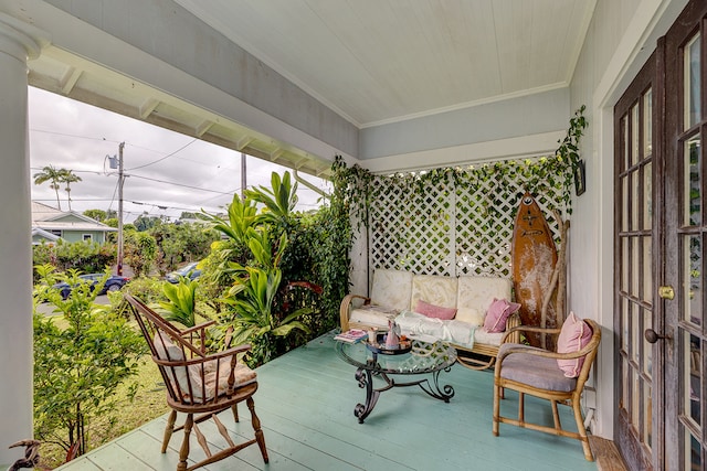 view of sunroom