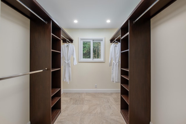 view of walk in closet