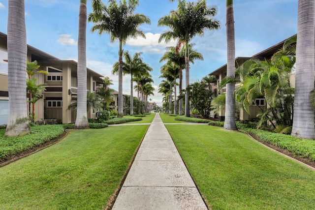 surrounding community featuring a lawn