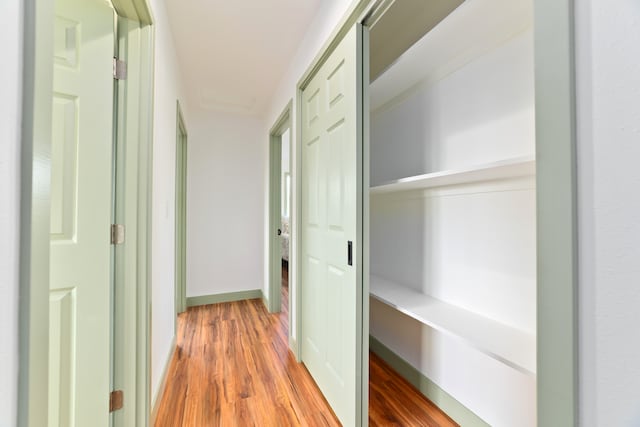 hall featuring hardwood / wood-style floors