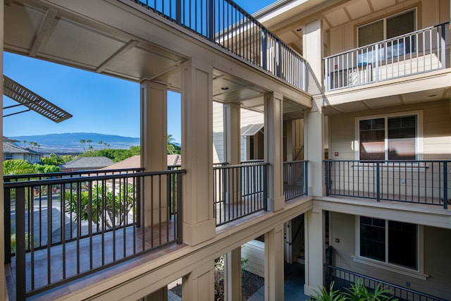 exterior space with a mountain view