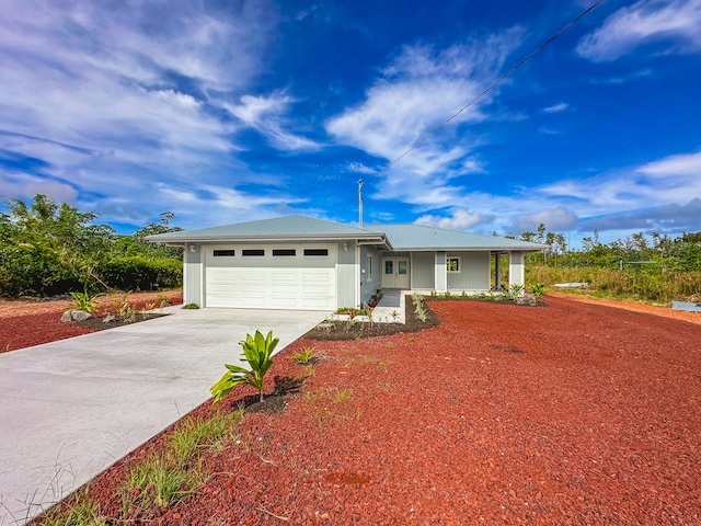 ranch-style home with a garage